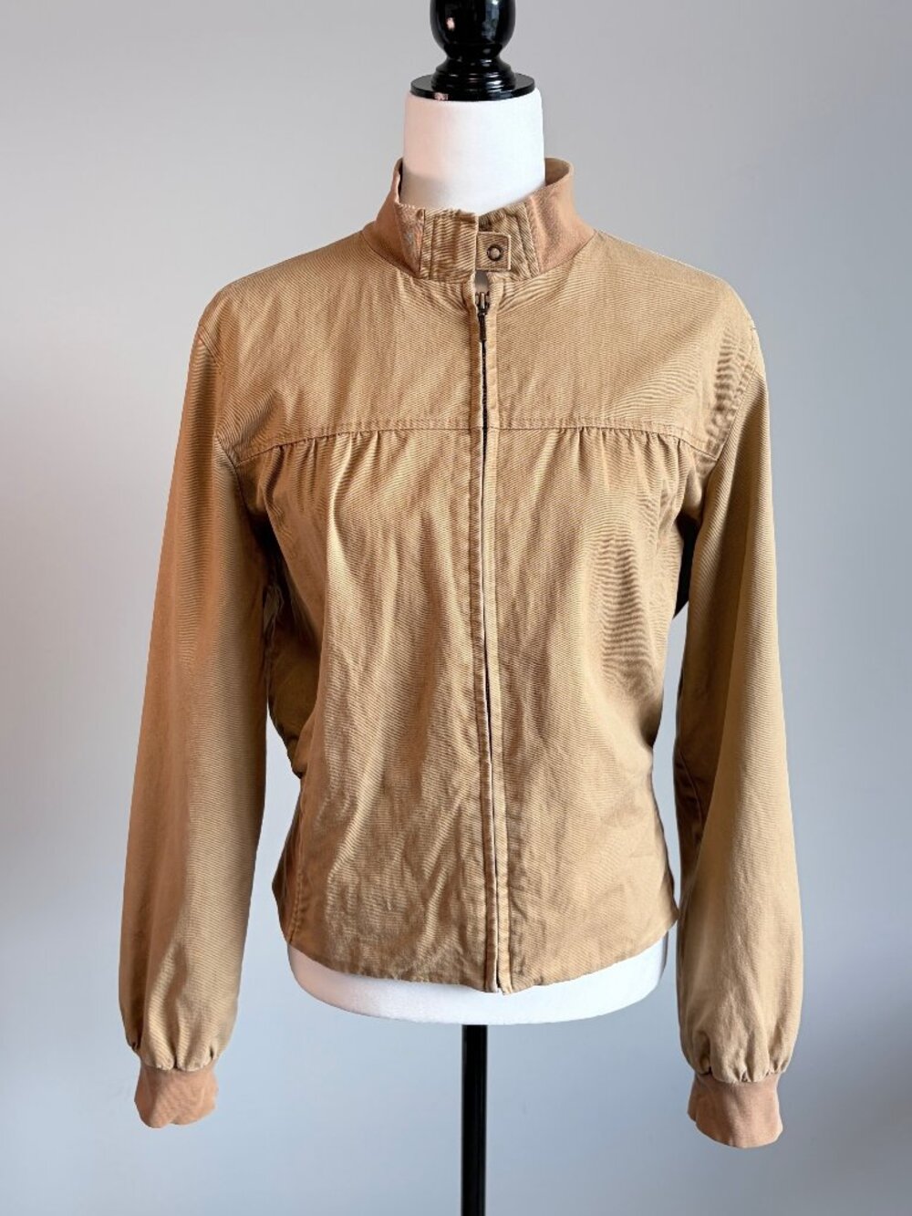 Vintage GAP Harrington Jacket Y2K Minimalist Utility Normcore Tan Camel Size M